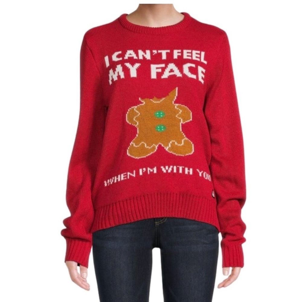 American Stitch Red Sweater with Gingerbread Design - Picture 2 of 8